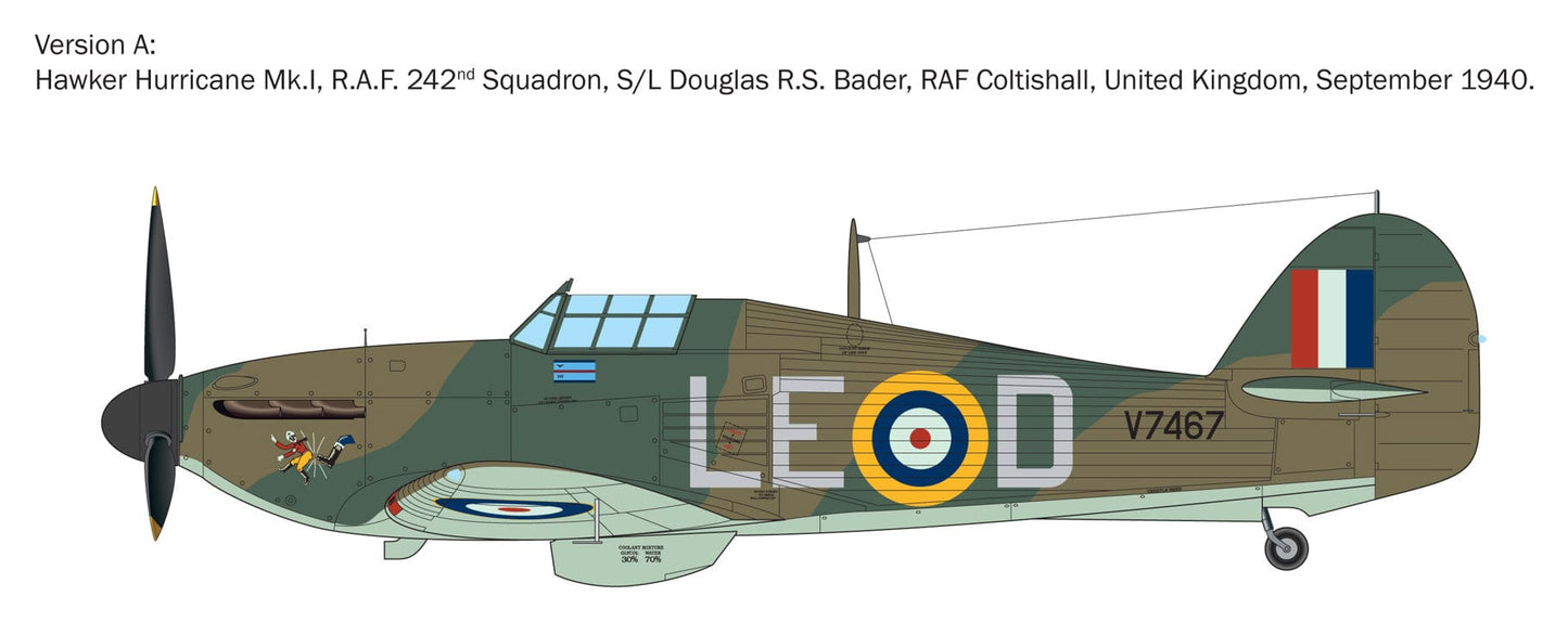 300 - Italeri - 2838 - Hawker Hurricane Mk I ‘WWII Aces’ - paint schemes