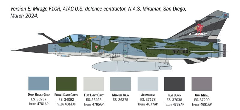 304 - Italeri - 2839 - Dassault Mirage F1 C/CR - paint schemes
