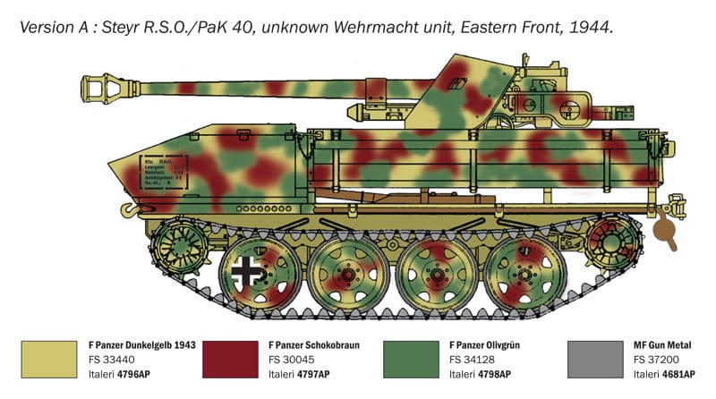 300 - Italeri - 355 - Steyr RSO/PaK 40 - paint schemes