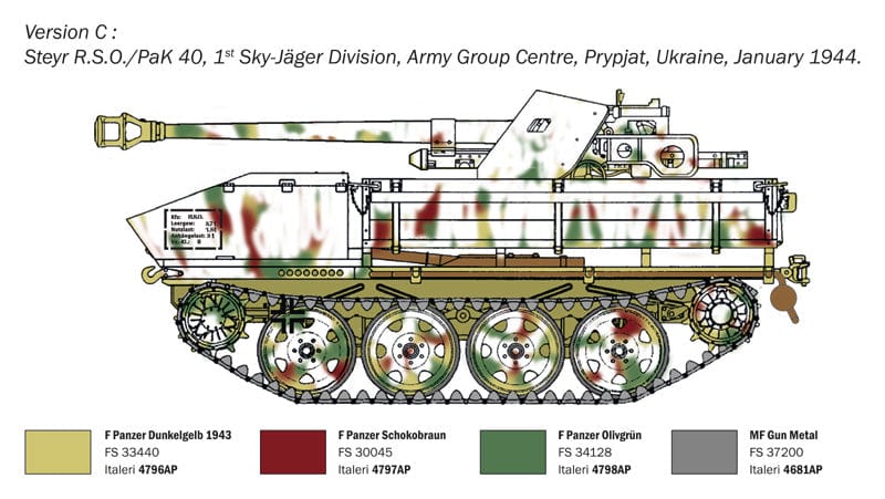 302 - Italeri - 355 - Steyr RSO/PaK 40 - paint schemes