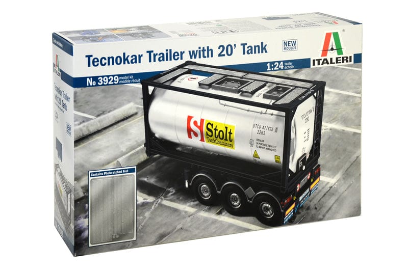 010 - Italeri - 3929 - Tecnokar Trailer with 20ft Tank - primary image