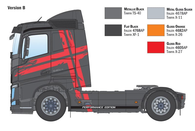301 - Italeri - 3967 - Volvo FH3 Low Roof - paint schemes
