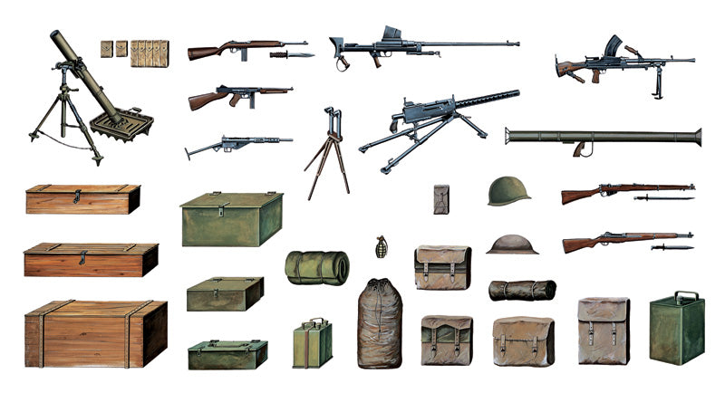 700 - Italeri - 407 - British and US Accessories and Weapons - painted model