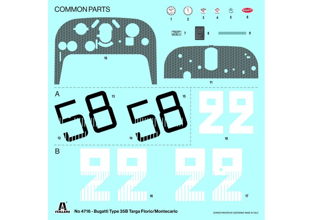 400 - Italeri - 4716 - Bugatti Type 35B - decals