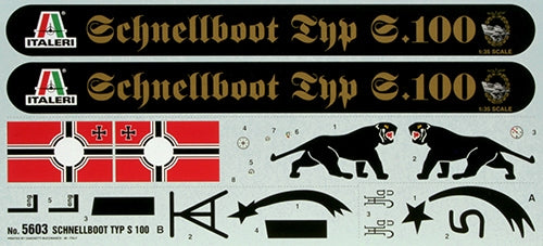 400 - Italeri - 5603 - Schnellboot Typ S-100 - decals