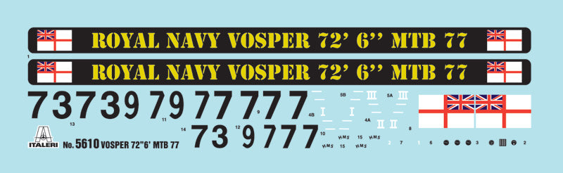 400 - Italeri - 5610 - Vosper 72' MTB 77 - decals