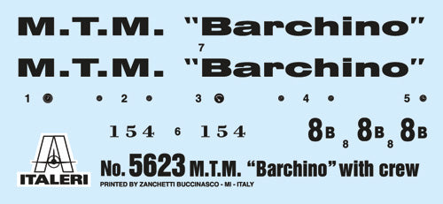 400 - Italeri - 5623 - MTM Barchino with Crew - decals