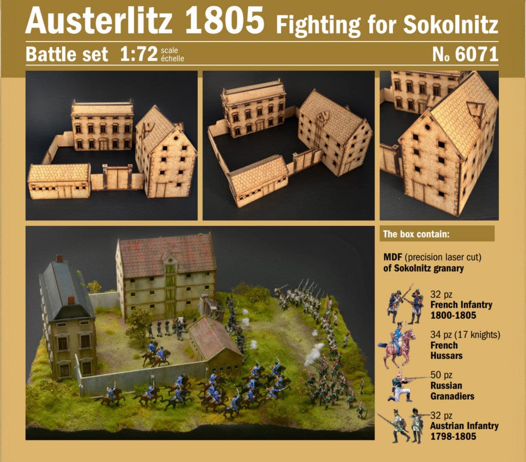 100 - Italeri - 6071 - Austerlitz 1805 - Fighting for Sokolnitz - box rear