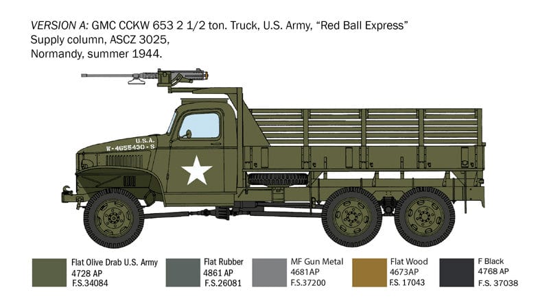 300 - Italeri - 6271 - GMC CCKW-353 2½ ton 6x6 - paint schemes