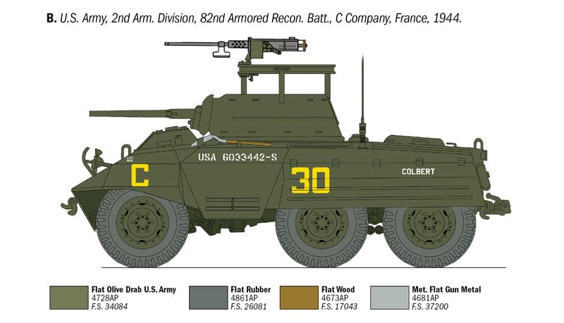 301 - Italeri - 6364 - M8 LAC ‘Greyhound’ RR - paint schemes