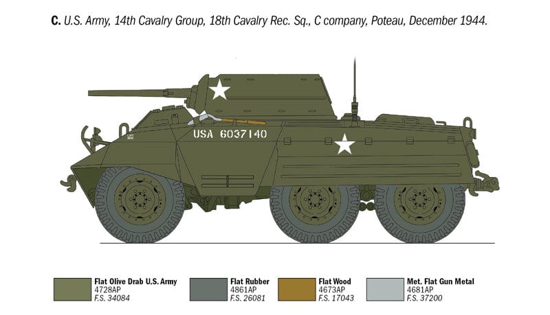 302 - Italeri - 6364 - M8 LAC ‘Greyhound’ RR - paint schemes