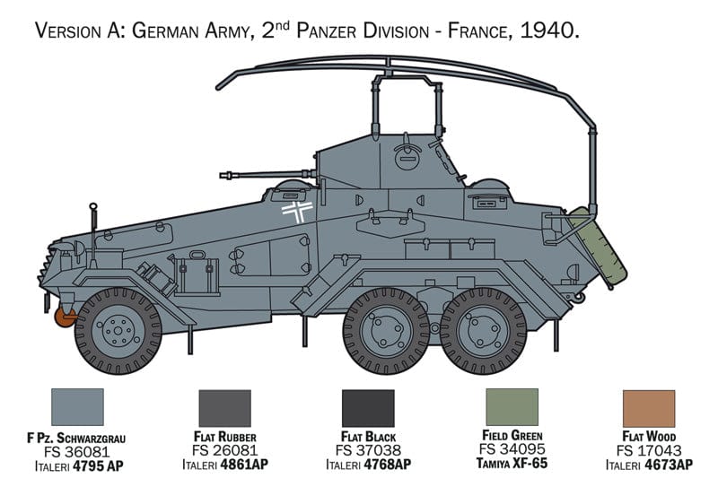 300 - Italeri - 6433 - s.Pz.Sp.Wg. (Fu) Sd.Kfz. 232 6-Rad - paint schemes