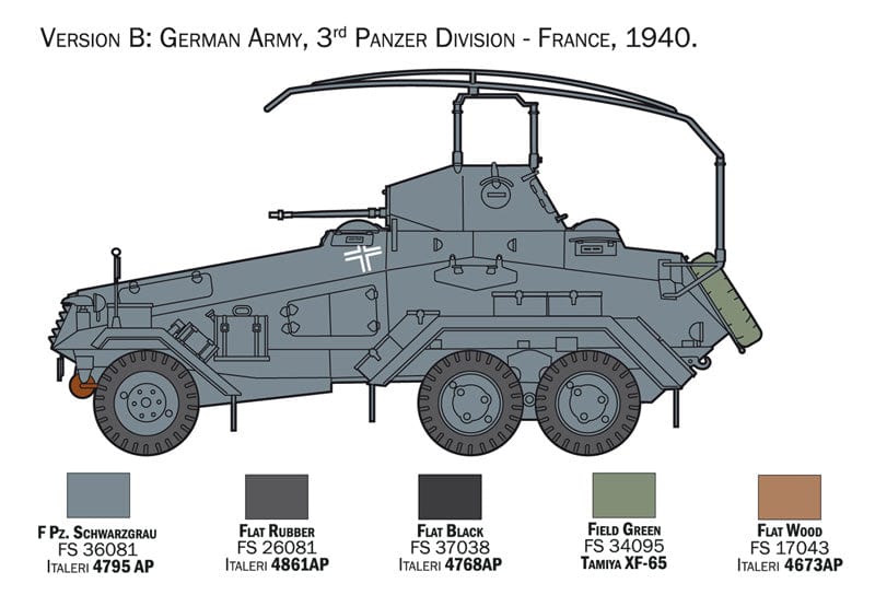 301 - Italeri - 6433 - s.Pz.Sp.Wg. (Fu) Sd.Kfz. 232 6-Rad - paint schemes