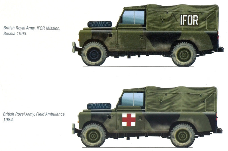 300 - Italeri - 6508 - Land Rover 109 LWB - paint schemes