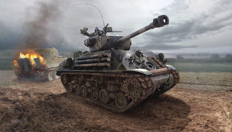 150 - Italeri - 6529 - M4A3E8 Sherman ‘Fury’ - box art