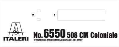 203 - Italeri - 6550 - Fiat 508 CM Coloniale - sprue