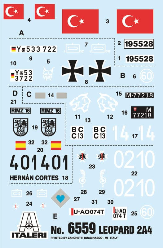400 - Italeri - 6559 - Leopard 2A4 - decals