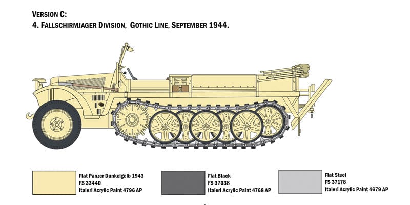 302 - Italeri - 6561 - Sd.Kfz. 10 with German Paratroopers - paint schemes