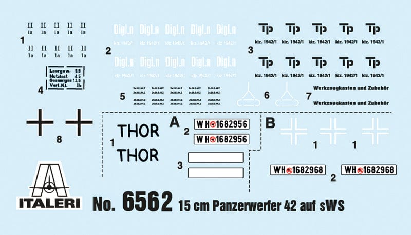 400 - Italeri - 6562 - 15cm Panzerwerfer 42 auf sWS - decals