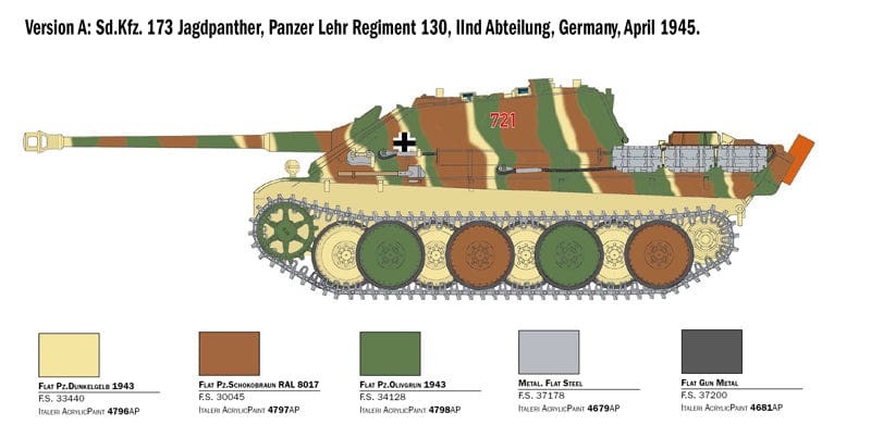 300 - Italeri - 6564 - Jagdpanther with Winter Crew - paint schemes