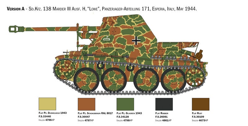 300 - Italeri - 6566 - Marder III Ausf. H - paint schemes