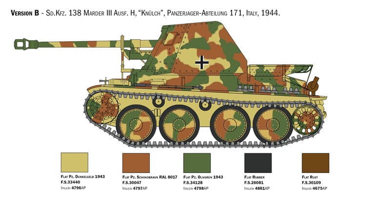 301 - Italeri - 6566 - Marder III Ausf. H - paint schemes