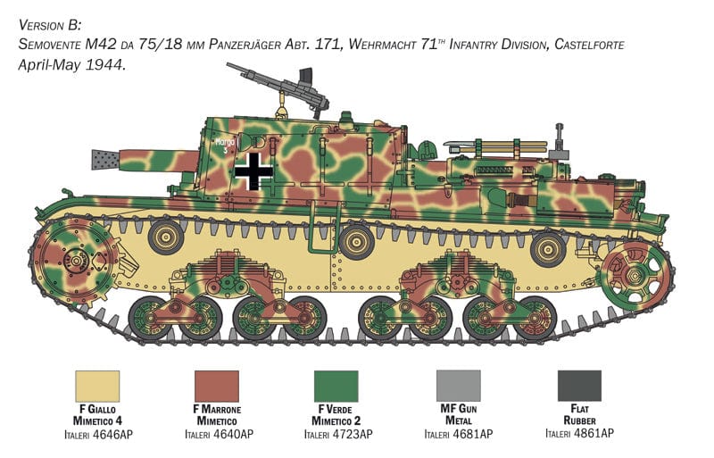 301 - Italeri - 6569 - Semovente M42 da 75/18 - paint schemes
