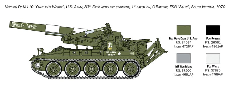 303 - Italeri - 6574 - M110 - paint schemes