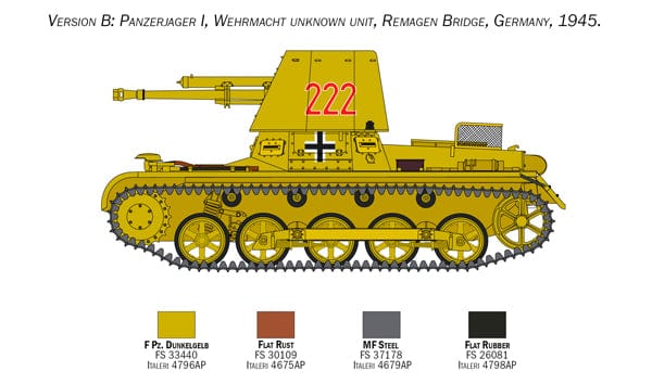 301 - Italeri - 6577 - Panzerjäger I - paint schemes