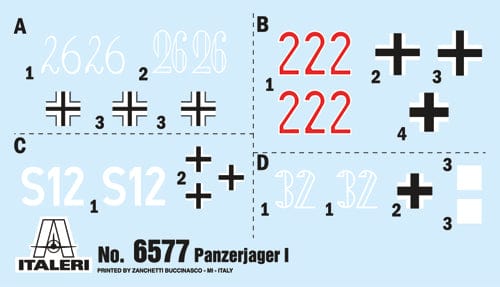 400 - Italeri - 6577 - Panzerjäger I - decals