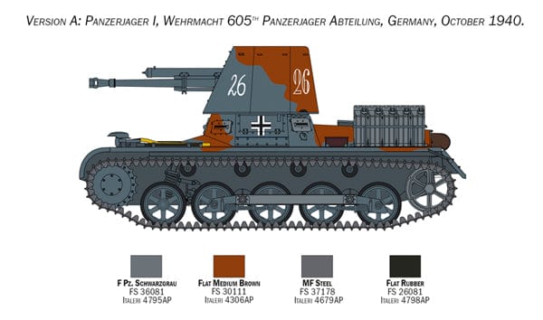 300 - Italeri - 6577 - Panzerjäger I - paint schemes