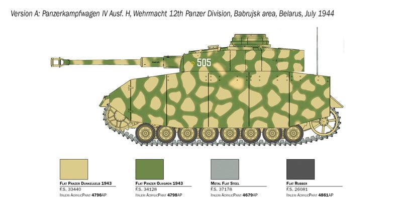 300 - Italeri - 6578 - Pz.Kpfw. IV Ausf. H - paint schemes