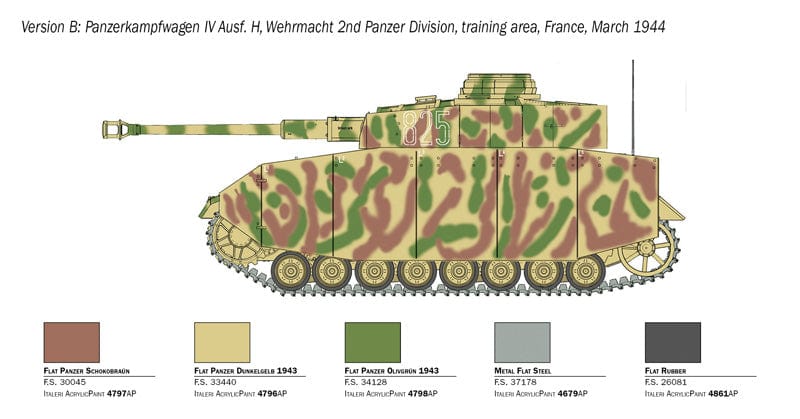 301 - Italeri - 6578 - Pz.Kpfw. IV Ausf. H - paint schemes