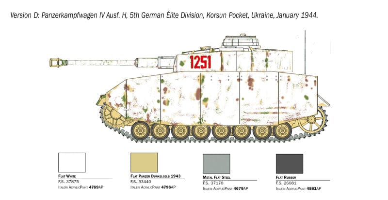 303 - Italeri - 6578 - Pz.Kpfw. IV Ausf. H - paint schemes