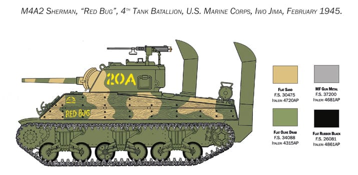 300 - Italeri - 6583 - M4A2/A3 Sherman - paint schemes