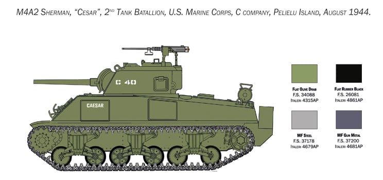 302 - Italeri - 6583 - M4A2/A3 Sherman - paint schemes