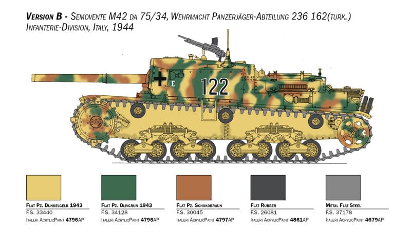 301 - Italeri - 6584 - Semovente M42 da 75/34 - paint schemes