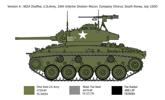 300 - Italeri - 6587 - M24 Chaffee (Korean War) - paint schemes