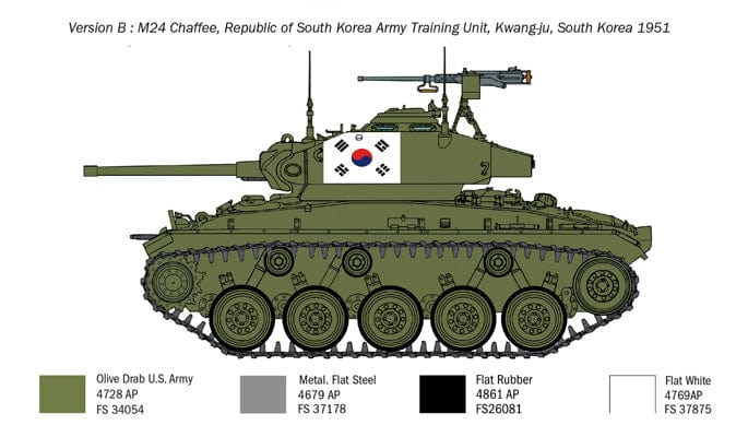301 - Italeri - 6587 - M24 Chaffee (Korean War) - paint schemes