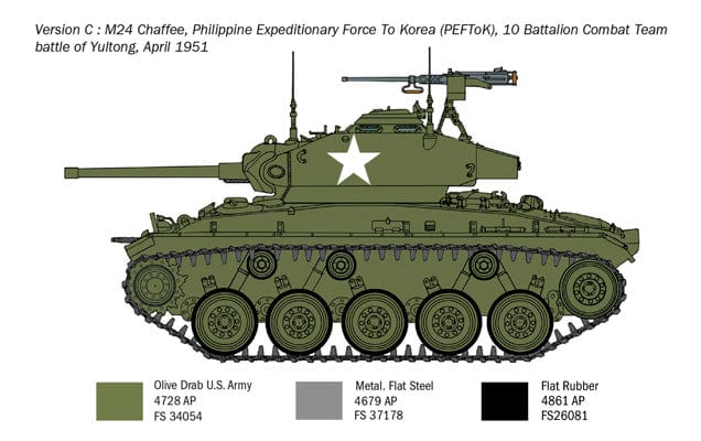 302 - Italeri - 6587 - M24 Chaffee (Korean War) - paint schemes