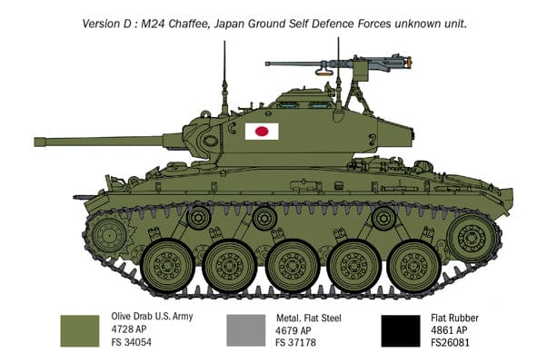303 - Italeri - 6587 - M24 Chaffee (Korean War) - paint schemes