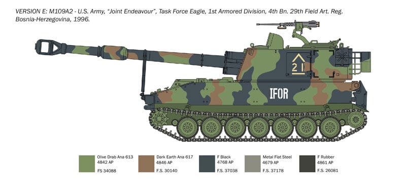304 - Italeri - 6589 - M109A2/A3/G - paint schemes