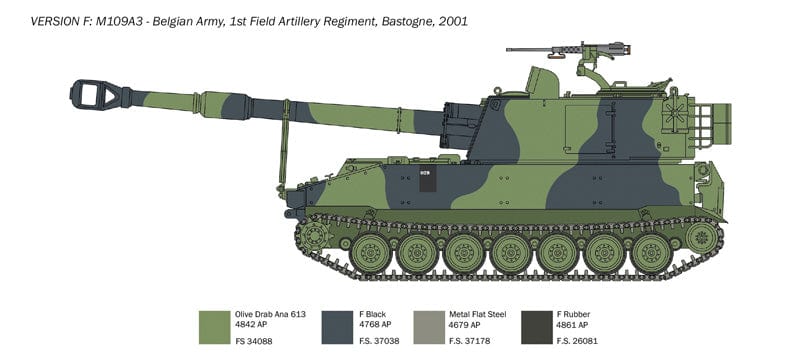 305 - Italeri - 6589 - M109A2/A3/G - paint schemes