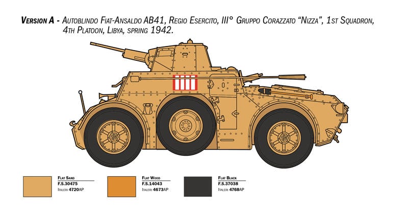 300 - Italeri - 6591 - AB 41 with Bersaglieri (El Alamein) - paint schemes