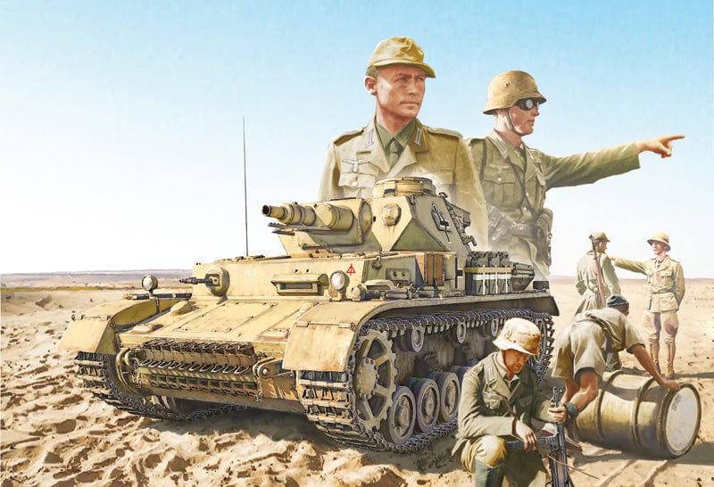 150 - Italeri - 6593 - Pz.Kpfw. IV Ausf. F1/F2/G with Afrikakorps Infantry (El Alamein) - box art