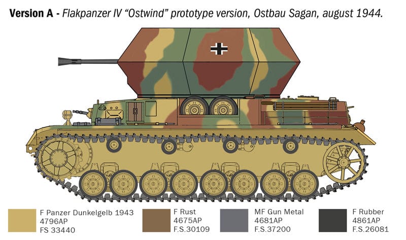 300 - Italeri - 6594 - Flakpanzer IV Ostwind - paint schemes