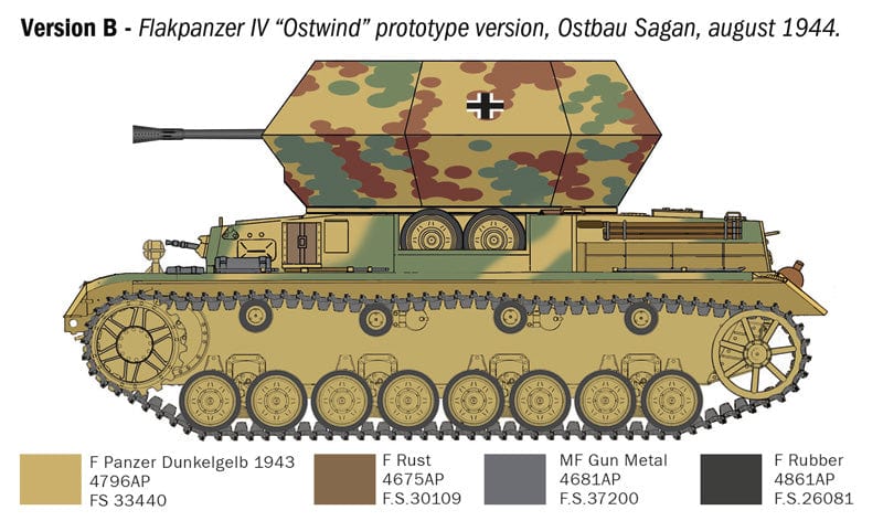 301 - Italeri - 6594 - Flakpanzer IV Ostwind - paint schemes