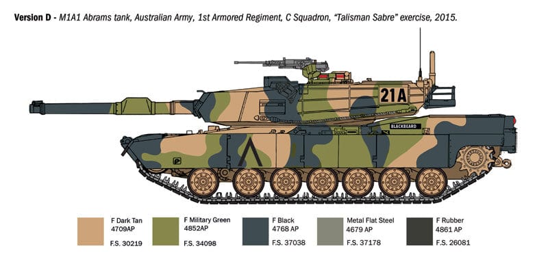 303 - Italeri - 6596 - M1A1/A2 Abrams - paint schemes