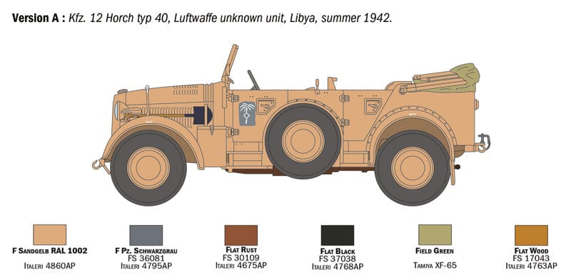 300 - Italeri - 6597 - m.gl.Pkw. Kfz. 12 Horch 901 Typ 40 - paint schemes