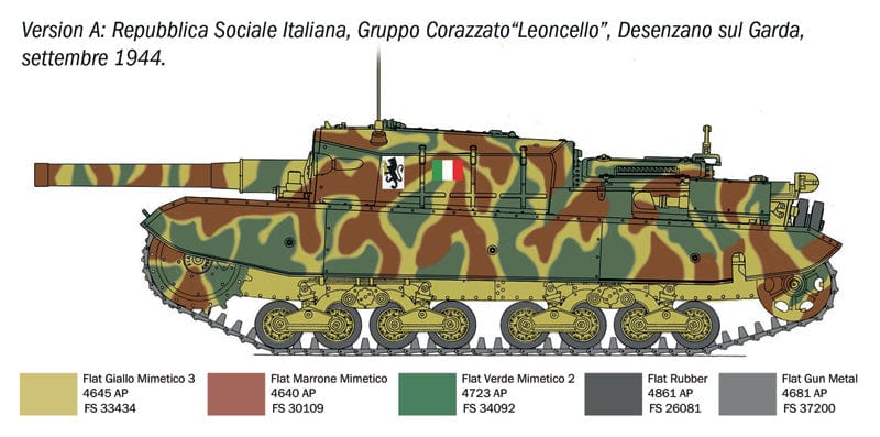 300 - Italeri - 6751 - Semovente M43 da 105/25 ’Bassotto’ - paint schemes